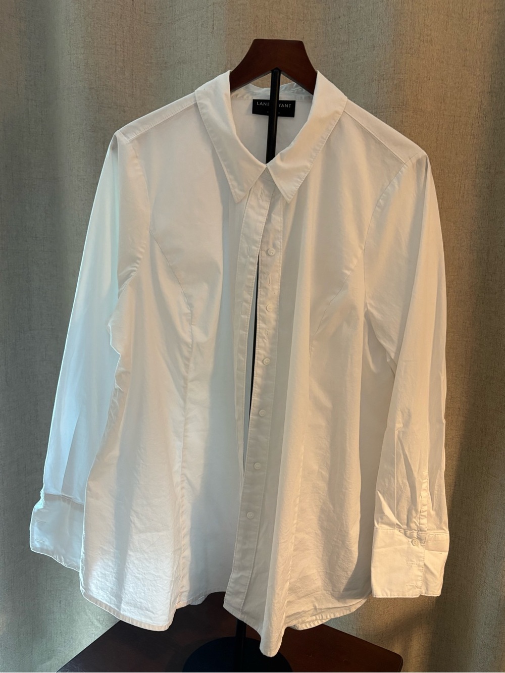 Lane Bryant White Button-Front Women's Blouse